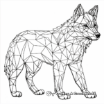 Intricate Geometric Pattern Arctic Wolf Coloring Pages 1
