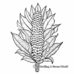 Intricate Indian Corn Coloring Pages 2