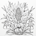 Intricate Indian Corn Coloring Pages 4