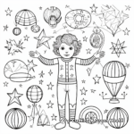 Intricate Juggling Act Coloring Pages 2