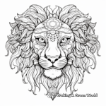Intricate Lion Head Coloring Pages for Adults 2