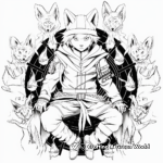 Intricate Naruto Nine-Tails Mode Coloring Pages 1