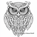 Intricate Owl Mandala Coloring Pages 2