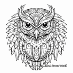 Intricate Owl Mandala Coloring Pages 3