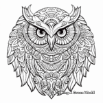 Intricate Owl Mandala Coloring Pages 4