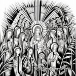 Intricate Palm Frond Coloring Pages for Palm Sunday 1