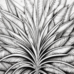 Intricate Palm Frond Coloring Pages for Palm Sunday 3
