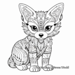 Intricate Pattern Baby Fox Coloring Pages 3