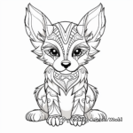 Intricate Pattern Baby Fox Coloring Pages 4