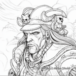 Intricate Pirate Legend Coloring Pages for Adults 2