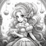 Intricate Princess Peach Artwork Coloring Pages 4