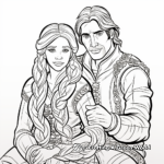 Intricate Rapunzel and Flynn Rider Coloring Pages 2