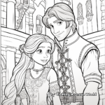 Intricate Rapunzel and Flynn Rider Coloring Pages 3