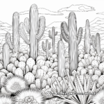 Intricate Saguaro Cactus Coloring Pages 4