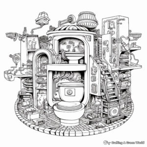 Intricate Toilet Coloring Pages for Adults 3