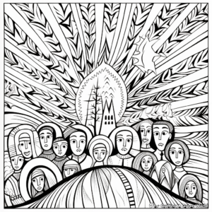 Intricate Wind Coloring Pages for Pentecost 4