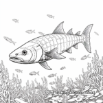 Intricate Yellowfin Barracuda Coloring Pages 1