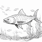 Intricate Yellowfin Barracuda Coloring Pages 4