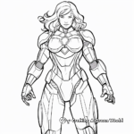 Ironheart — Female Iron Man Suit Coloring Pages 1