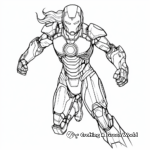 Ironheart — Female Iron Man Suit Coloring Pages 2