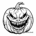 Jack-O-Lantern Horror Coloring Pages 2