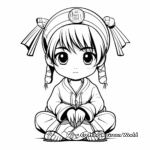 Japanese Anime Characters Coloring Pages 1