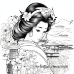 Japanese Art Inspired Coloring Pages 1