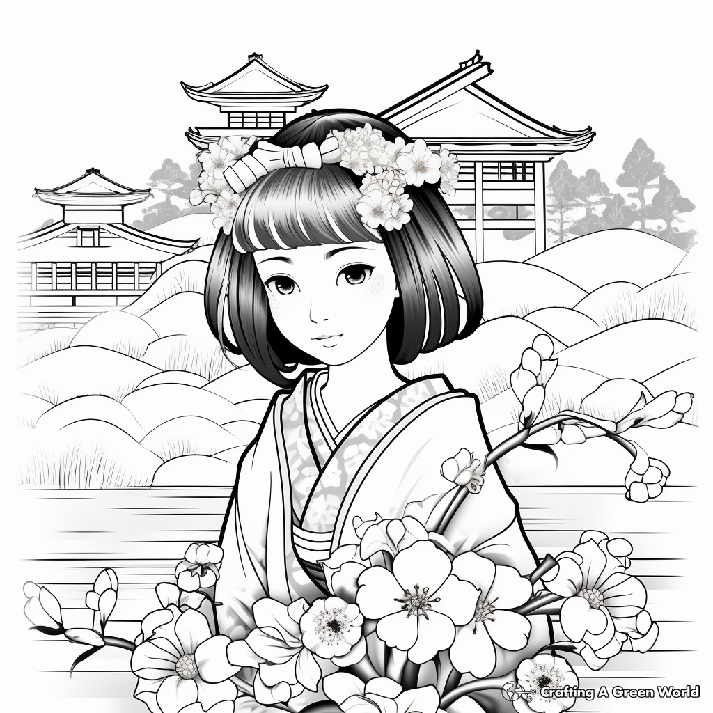 Japanese Coloring Pages - Free & Printable!