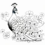 Japanese-inspired Peacock Coloring Pages 2