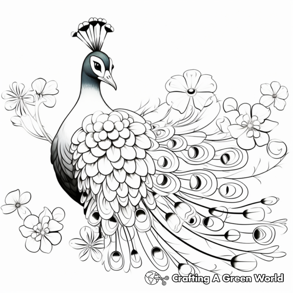 Abstract Peacock Coloring Pages - Free &amp; Printable!
