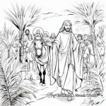 Jesus Triumphant Entry on Palm Sunday Coloring Pages 1