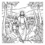 Jesus Triumphant Entry on Palm Sunday Coloring Pages 2