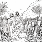 Jesus Triumphant Entry on Palm Sunday Coloring Pages 4