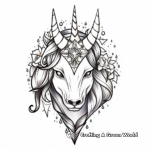 Jeweled Unicorn Head Coloring Pages 3