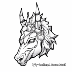 Jeweled Unicorn Head Coloring Pages 4