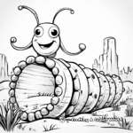 Journey of an Inchworm: Adventure Coloring Pages 2