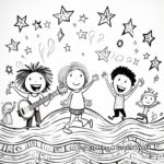 Joyful Music Notes Positivity Coloring Pages 1