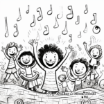 Joyful Music Notes Positivity Coloring Pages 3