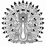 Kaleidoscopic Peacock Coloring Pages 3
