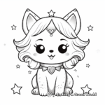 Kawaii Fox Fairy Tale Coloring Pages for Children 2