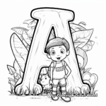 Kid-Friendly Cartoon ABC Coloring Pages 2