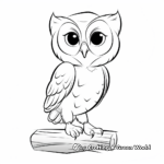 Kid-Friendly Cartoon Barn Owl Coloring Pages 1