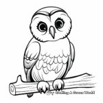 Kid-Friendly Cartoon Barn Owl Coloring Pages 2