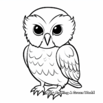 Kid-Friendly Cartoon Barn Owl Coloring Pages 4