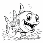 Kid-Friendly Cartoon Barracuda Coloring Pages 1