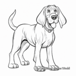 Kid-Friendly Cartoon Bloodhound Coloring Pages 1