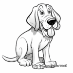 Kid-Friendly Cartoon Bloodhound Coloring Pages 2