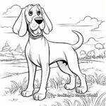 Kid-Friendly Cartoon Bloodhound Coloring Pages 3