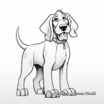 Kid-Friendly Cartoon Bloodhound Coloring Pages 4
