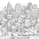 Kid-Friendly Cartoon City Coloring Pages 2